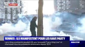 Près de 800 personnes manifestent à Rennes contre la répression de la rave party à Lieuron lors du nouvel an