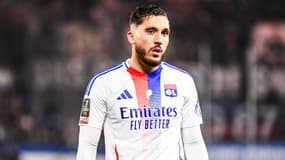 Rayan Cherki, meneur de jeu de l'OIympique lyonnais, 28 mars 2025