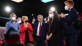 Jean-Luc Mélenchon en meeting à Nantes en janvier 2022