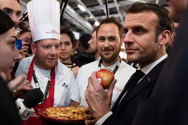 Emmanuel Macron au salon de l'agriculture le 22 février 2020