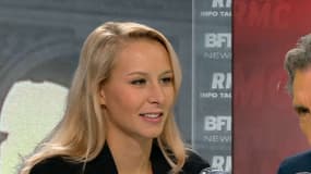 Marion Maréchal-Le Pen face à Jean-Jacques Bourdin mardi matin sur BFMTV et RMC.