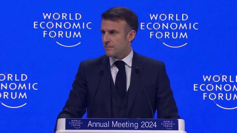 Macron s'exprime à Davos sur l'apprentissage