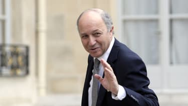 Laurent Fabius, ministre des Affaires étrangères, sur le perron de l'Elysée le 17 novembre 2012