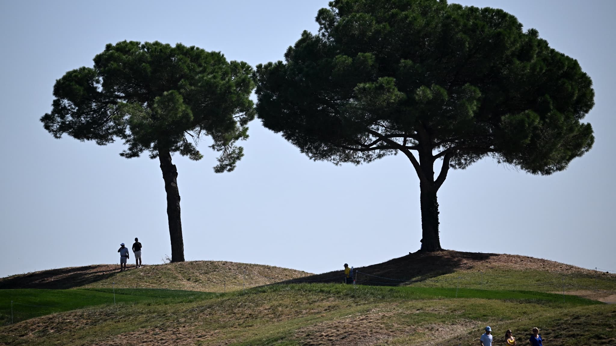 Le Marco Simone Golf and Country Club à Rome, le 27 septembre 2023, touché par la chaleur et la sécheresse avant la 44e Ryder Cup.