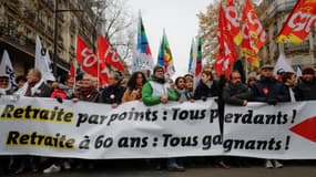 Manifestation contre la réforme des retraites à Paris, le 5 décembre 2019