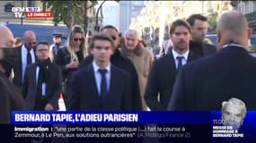 Des personnalités du cinéma, du sport, de la chanson arrivent à la messe en hommage à Bernard Tapie