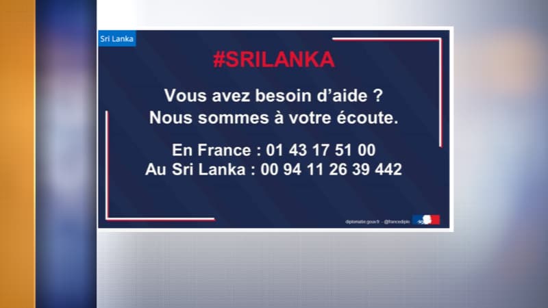 Numéro de la cellule de crise ouverte par le Quai d'Orsay après les attaques au Sri Lanka, le 21 avril 2019