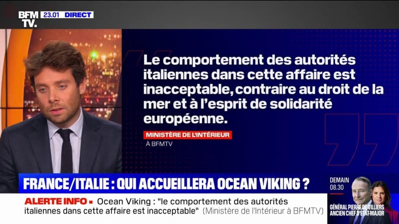 Bateau de migrants: l'Italie remercie publiquement la France d'accueillir l'Ocean Viking, Paris dénonce un 