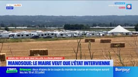 Manosque: 250 caravanes de gens du voyage installées illégalement sur un terrain agricole