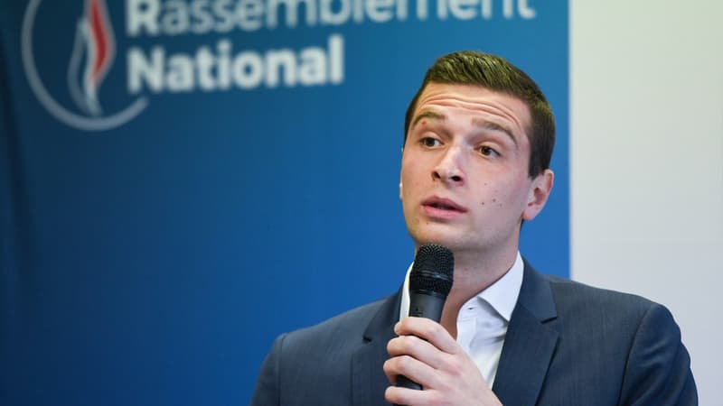 Jordan Bardella, tête de liste RN aux européennes, le 13 mai 2019