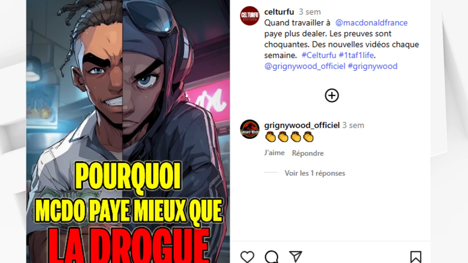 "MCDO PAYE MIEUX QUE LA DROGUE": EN ESSONNE, L'ASSOCIATION GRIGNYWOOD MULTIPLIE LES VIDÉOS POUR AIDER LES JEUNES À S'ORIENTER