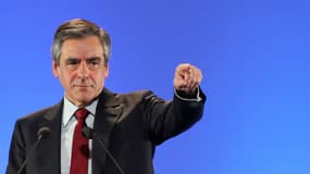 François Fillon lors d'un meeting à Nice le 17 avril 2017