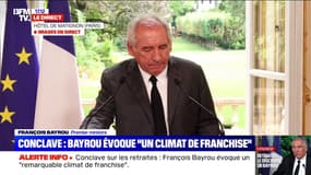 Conclave sur les retraites: "Je suis impressionné par les progrès qui ont été faits depuis quatre mois", déclare François Bayrou 