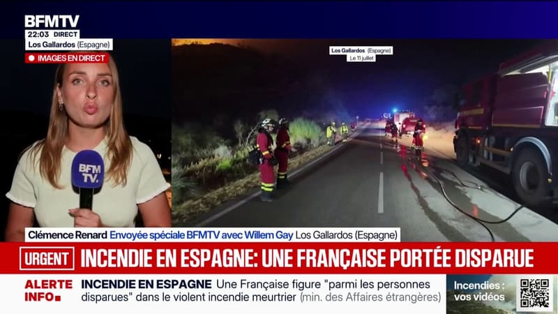 Incendie en Espagne: une Française fait partie des 23 personnes portées disparues