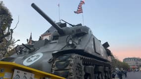 Un char Sherman à Strasbourg en novembre 2024 pour les 80 ans de la Libération de la ville. 