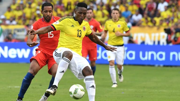 Yerry Mina sous le maillot de la Colombie