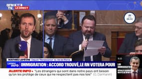 Projet de loi immigration: "Il n'y a aucune préférence nationale inscrite dans ce texte", affirme Mathieu Lefèvre (Renaissance)