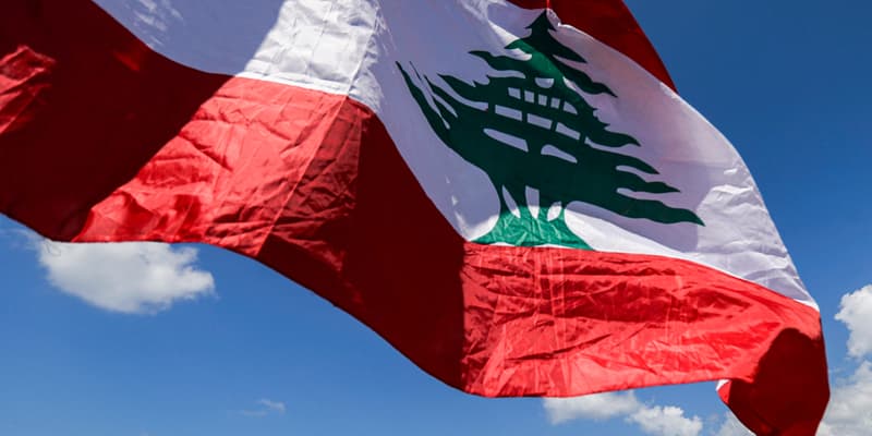 Un drapeau libanais — Image d'illustration 