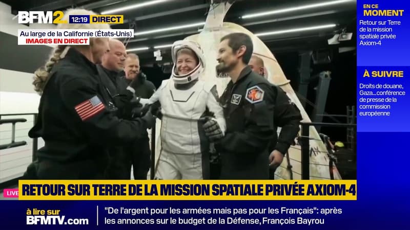 SpaceX: la mission spatiale privée Axiom-4 de retour sur Terre