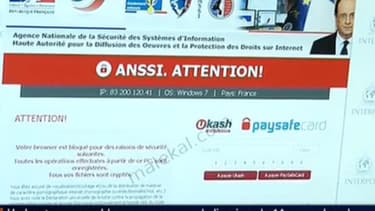 Ce site demande à l'internaute de payer une amende à l'Hadopi. Mais il s'agit en réalité d'un site de faussaires.