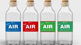 Une entreprise commercialise des bouteilles d'air britannique.