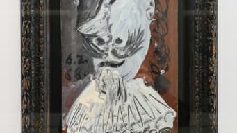 "Buste de mousquetaire" de Pablo Picasso dont 25.000 internautes se sont portés acquéreurs. Le Musée d'art moderne et contemporain de Genève leur ouvre ses portes le 27 avril 2018 pour admirer l'oeuvre "Buste de mousquetaire" de Pablo Picasso dont 25.000 internautes se sont portés acquéreurs. Le Musée d'art moderne et contemporain de Genève leur ouvre ses portes le 27 avril 2018 pour admirer l'oeuvre