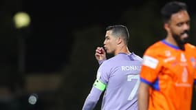 Cristiano Ronaldo face à Al Fehia, le 9 avril 2023.