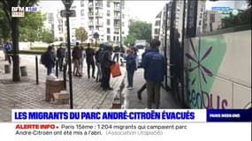 Paris: mise à l'abri des 1204 migrants qui campaient devant la préfecture d'Ile-de-France