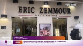 La vitrine d'un coiffeur niçois, homonyme parfait d'Eric Zemmour, vandalisée
