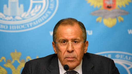 Le ministre russe des Affaires étrangères lors d'une conférence de presse à Moscou le 9 septembre 2013