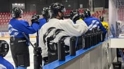 Les joueurs des Rapaces de Gap (Hautes-Alpes) lors d'un entraînement en septembre 2024. (Photo d'illustration)