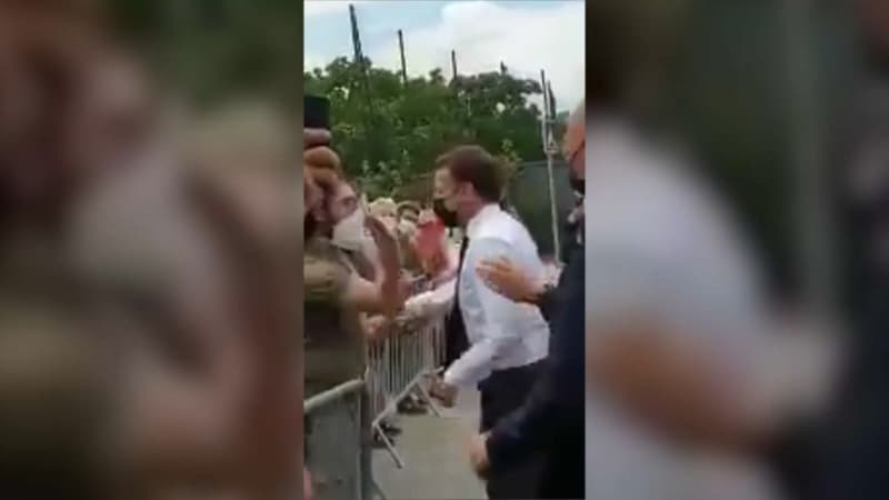 Emmanuel Macron giflé par un homme lors d'un déplacement dans la Drôme (entourage du chef de l'Etat)