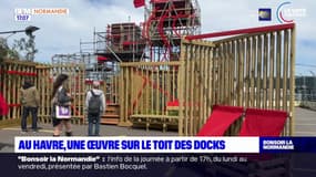Au Havre, une œuvre installée sur le toit des docks