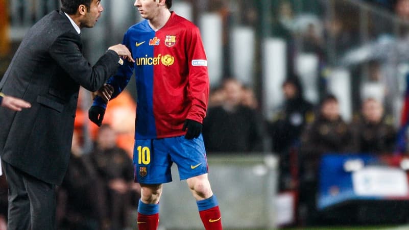 Messi et Guardiola en 2008. L'un finira à City. Ca aurait pu être les deux. 