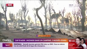 Un camping d’Agde ravagé par un incendie, deux blessés légers