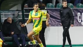Nathan Zézé lors du match de Coupe de France entre Drancy et Nantes, le 21 décembre 2024.