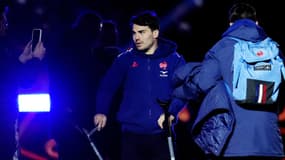 Antoine Dupont lors des célébrations du XV de France après le Tournoi des 6 Nations 2025, le 15 mars 2025