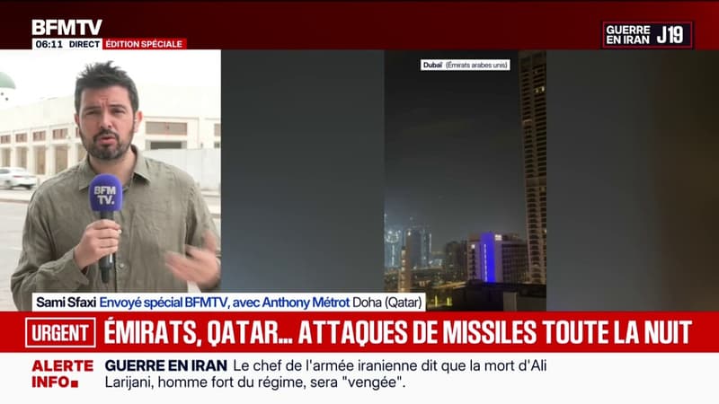 Guerre au Moyen-Orient: des attaques de missiles toute la nuit dans les pays du Golfe après la mort d'Ali Larijani