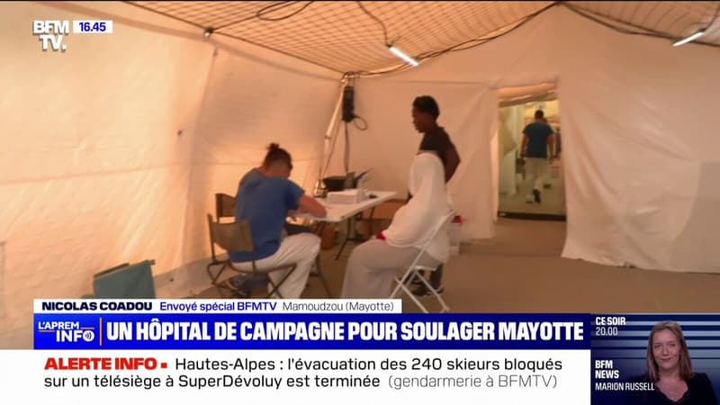 Mayotte: un hôpital de campagne ouvert à Mamoudzou pour venir en aide à la population