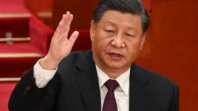 Xi Jinping lors de la clôture du congrès du parti communiste chinois à Pékin, le 22 octobre 2022