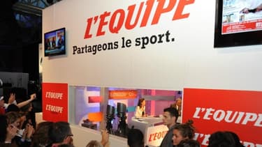 Le stand de L'Equipe lors des Jeux olympiques