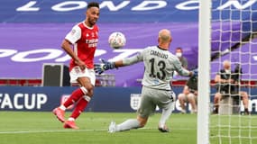 Pierre-Emerick Aubameyang lors de la finale de FA Cup, le 1er août 2020