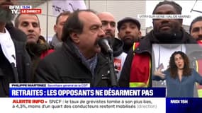 "Retrait ! Retrait ! Retrait!" Philippe Martinez appelle à "généraliser les grèves partout"