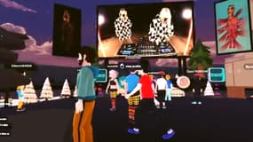 Capture d'écran d'une "rave party" organisée dans le "métavers" ce 20 janvier 2022