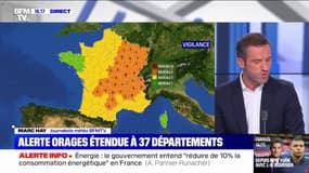 Orages: la vigilance orange est étendue à 37 départements