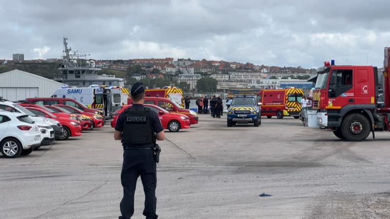 Le poste médical pour la prise en charge des victimes situé à Boulogne-sur-Mer, le mardi 3 septembre.