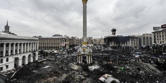 La place de l'Indépendance à Kiev, ce jeudi, a été le théâtre de sanglants affrontements.