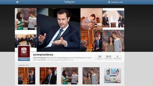 Bacha al-Assad a ouvert un compte Instagram fin juillet 2013.