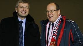 Dmitry Rybolovlev (à gauche), le propriétaire de l'AS Monaco, en compagnie du prince Albert de Monaco.