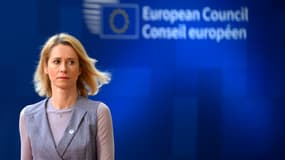 La cheffe de la diplomatie européenne Kaja Kallas au Conseil européen à Bruxelles, le 20 mars 2025
